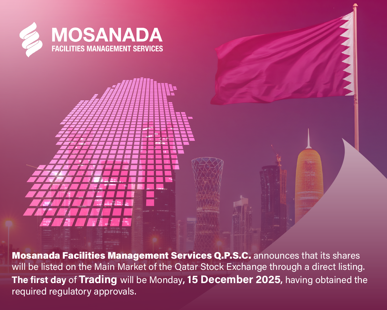 Mosanada FMS Set for Direct Listing on the Qatar Stock Exchange Mosanada FMS Set for Direct Listing on the Qatar Stock Exchange
