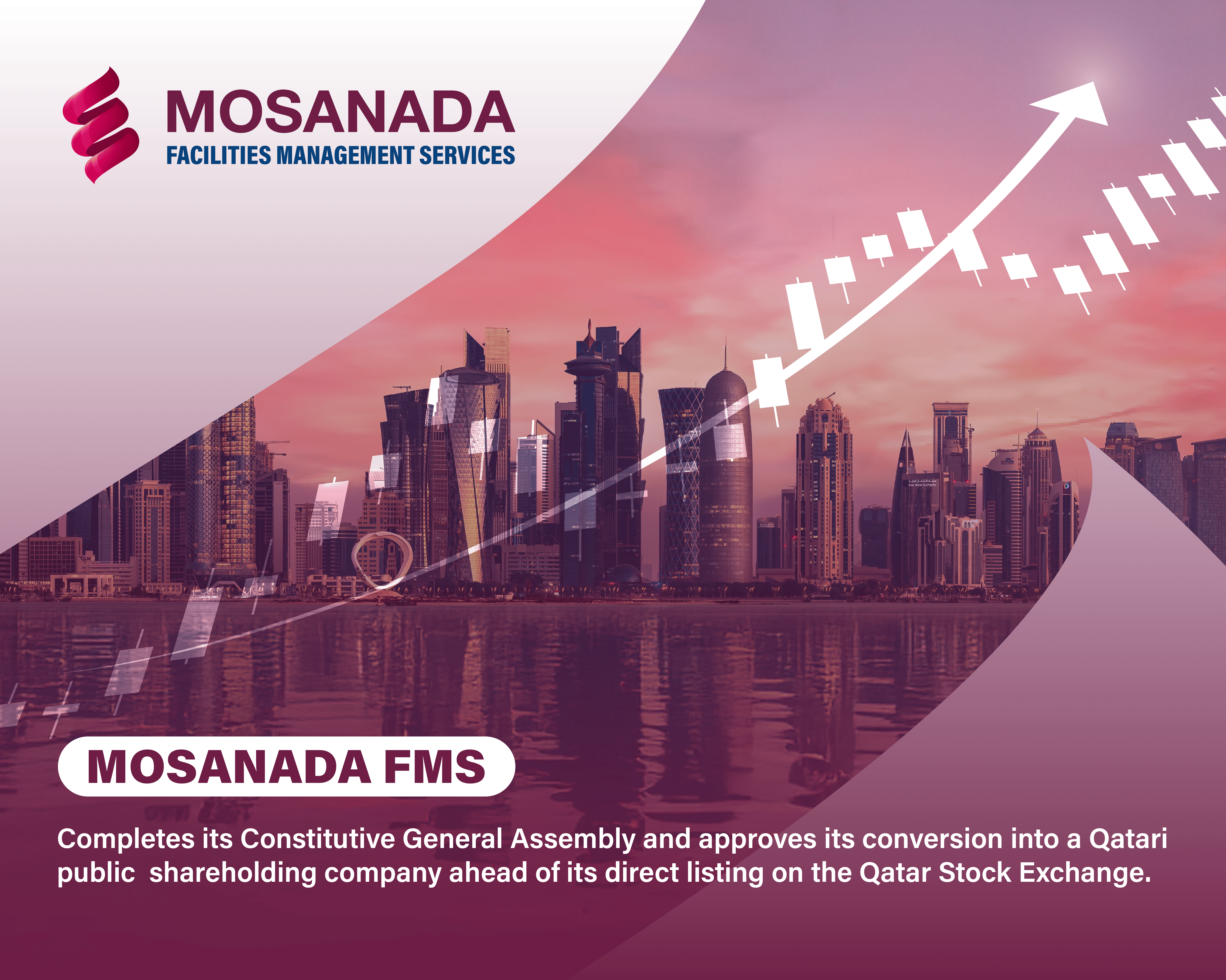 Mosanada Facility Management Services “Mosanada” shareholders approve application for the Company’s conversion into a Qatari public shareholding company Mosanada Facility Management Services “Mosanada” shareholders approve application for the Company’s conversion into a Qatari public shareholding company